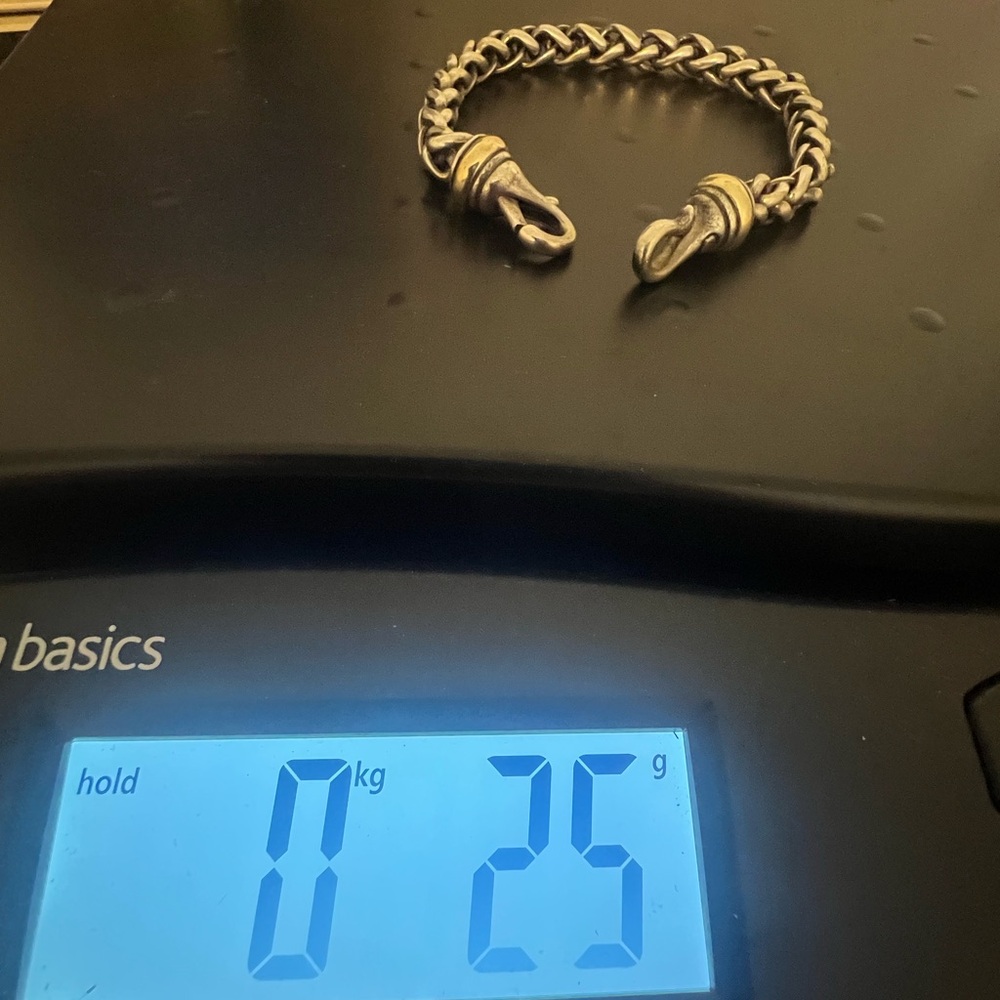 David Yurman 6mm Wheat Chain Bracelet, 925 silver & 585 14k gold. 25g. - Picture 12 of 12